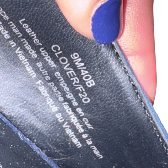 Karl Lagerfeld Paris Navy Blue Suede Tassel Loafers sz 9 - Picture 9 of 13